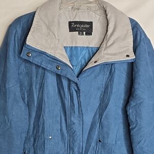 Forecaster of Boston Blue & Gray Insulated Collard Full Zip Coat